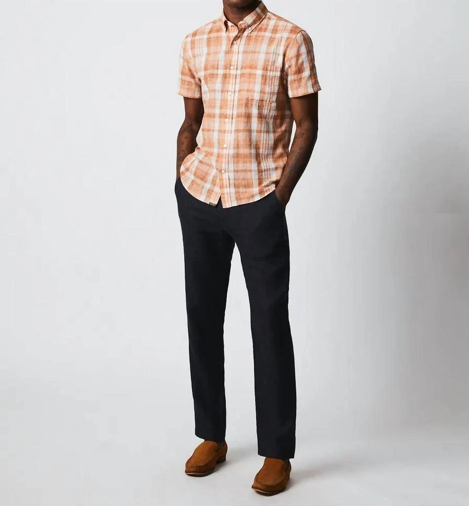 Billy Reid Men's Tuscumbia Shirt Button Down In Clay, Natural 1