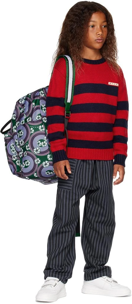 Marni Kids Purple 
Green Allover 70s Circles Backpack 4