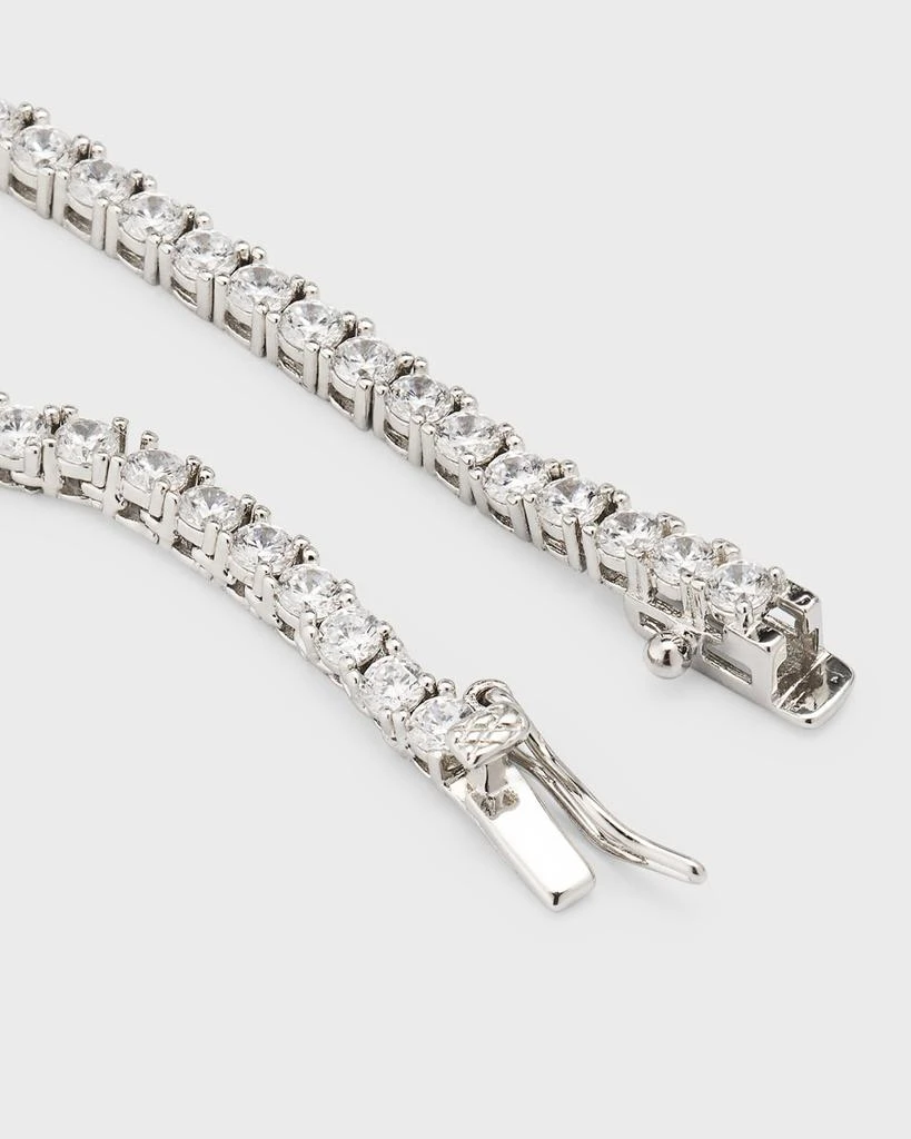 Golconda by Kenneth Jay Lane Sterling Silver Cubic Zirconia Pear Center Tennis Necklace 4