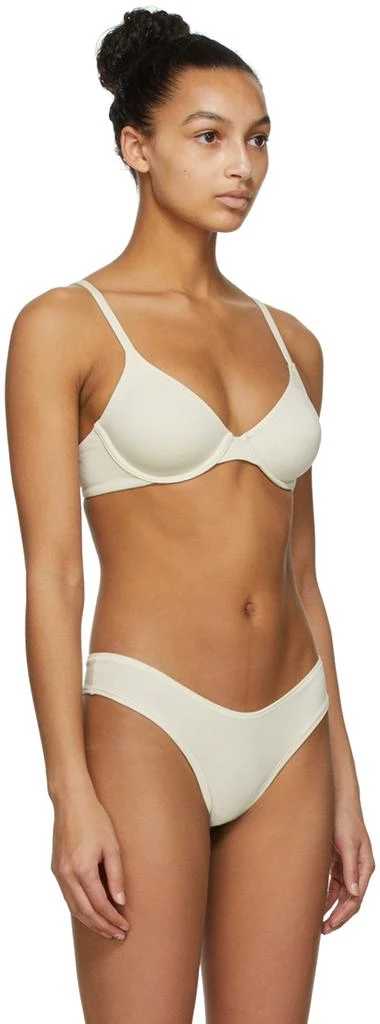 SKIMS Off-White Cotton Underwire Bra 2