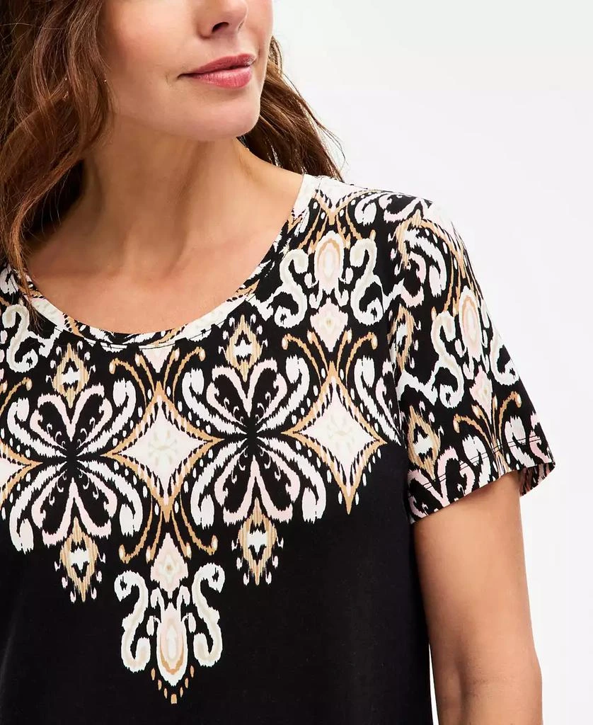 JM Collection Women
s Printed Scoop-Neck Short Sleeve Top, Macy
s Exclusive 3