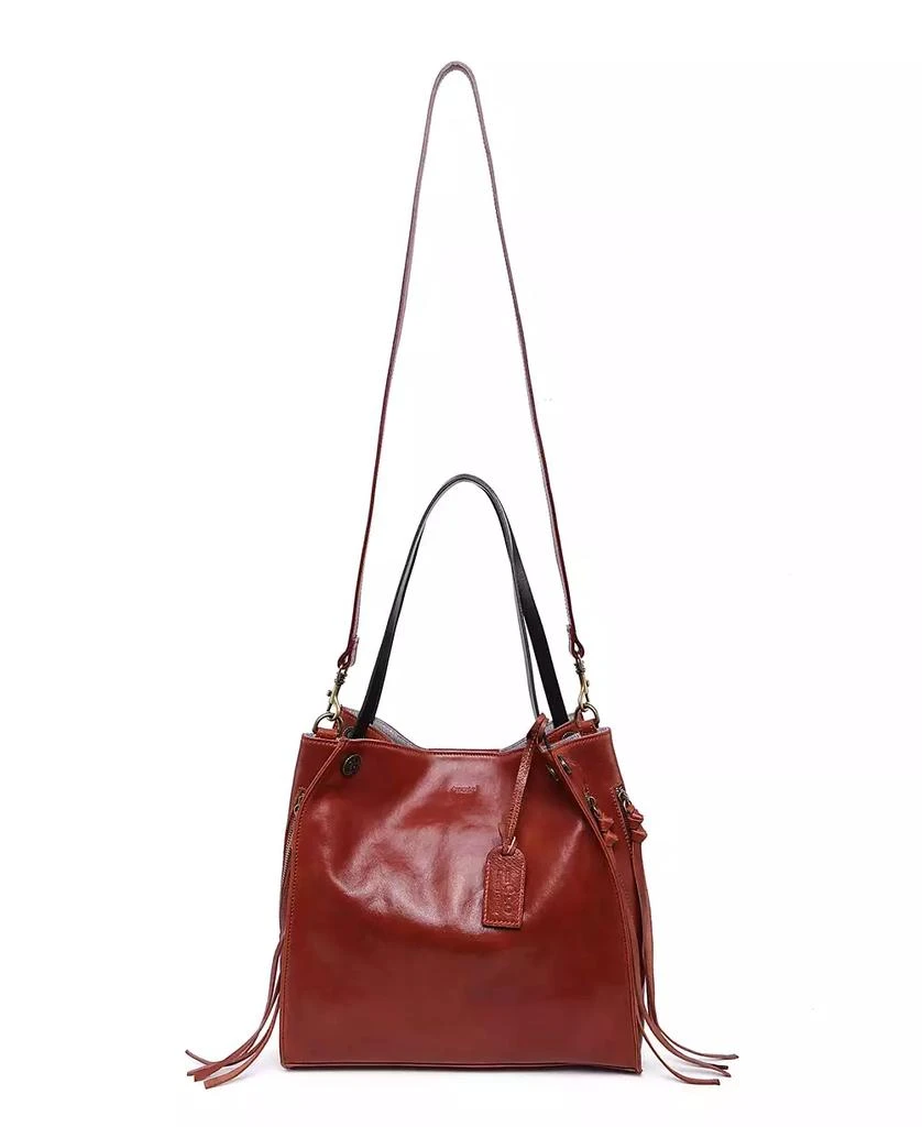 OLD TREND Women's Genuine Leather Daisy Tote Bag 10