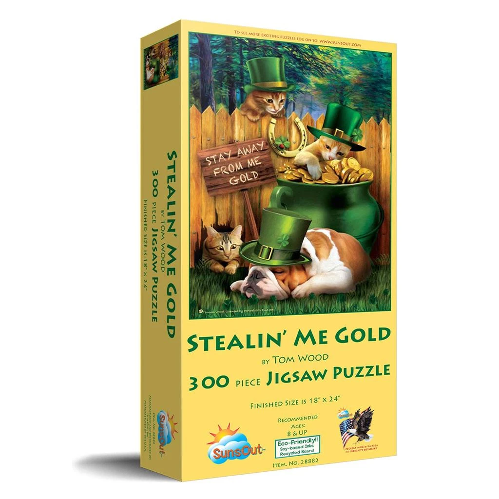 SunsOut Stealin Me Gold 300 piece Jigsaw Puzzle for Adults  St. Patricks Day