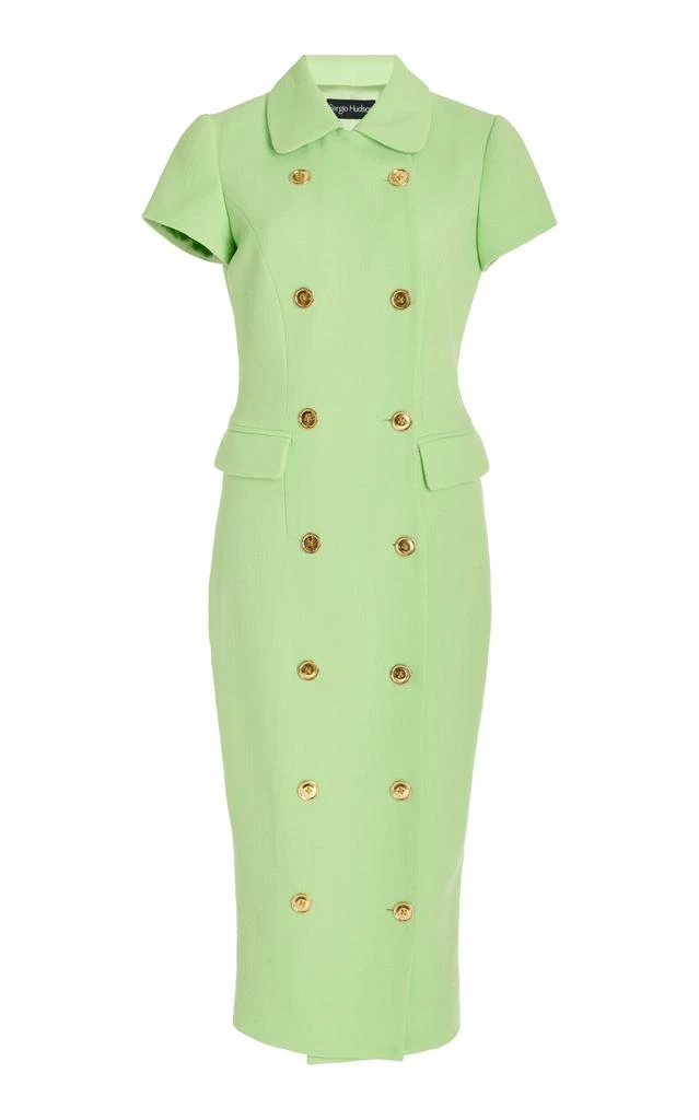 Sergio Hudson Sergio Hudson - Button-Up Blazer Dress - Green - US 2 - Moda Operandi 1