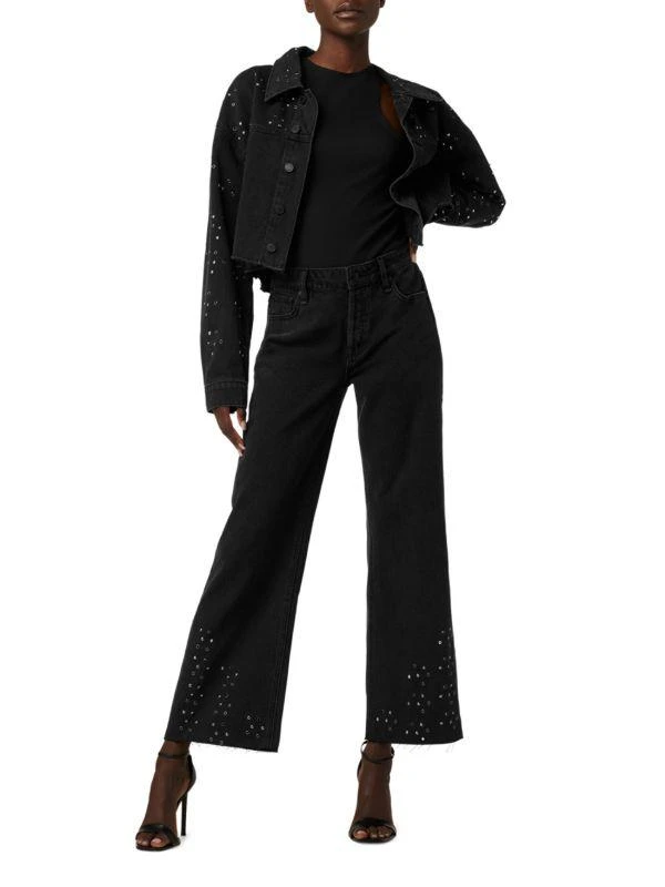 Hudson Rosie High Rise Wide Leg Ankle Jeans 3
