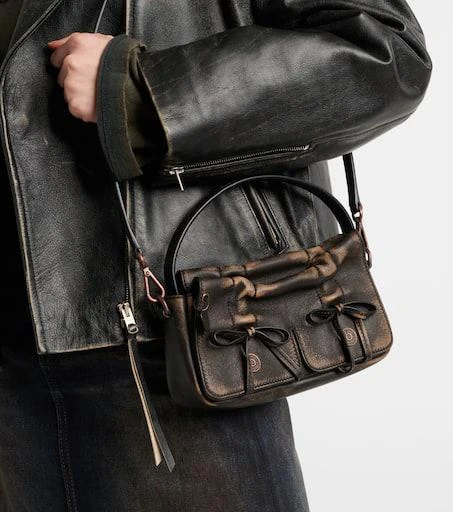 Acne Studios Micro bow-detail leather shoulder bag 2