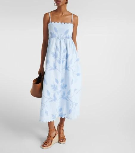 Scalloped floral cotton midi dress  On Sale Now with Up to 31% Off |  Discover Exclusive Deals & Savings at BeyondStyle  Authentic Juliet Dunn  juliet dunn|m|dresses|summer|women|o|clothing|w|e|designers|n with  Limited-Time Discounts, Free