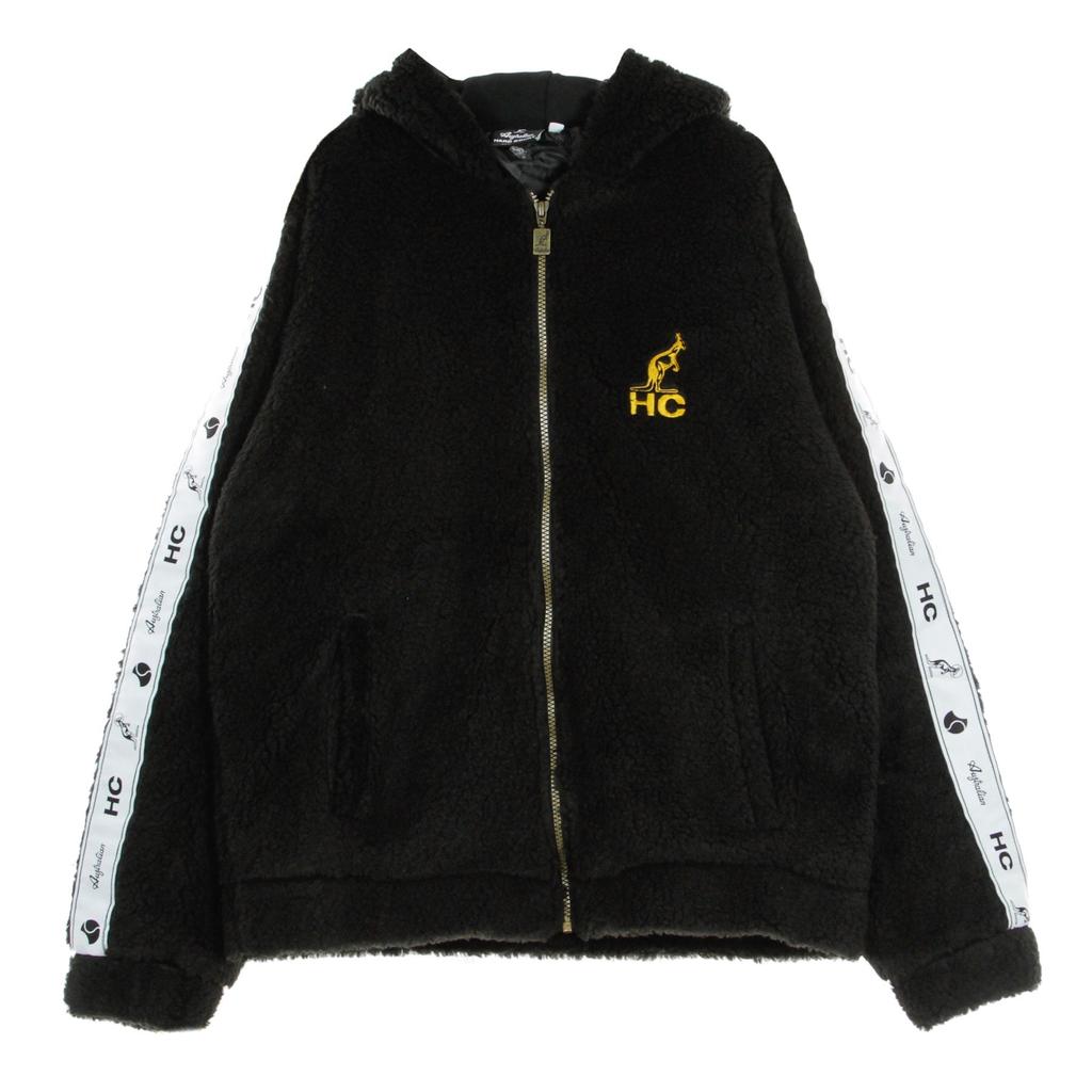 AUSTRALIAN Teddy Bear Men Sherpa Court Jacket Black
