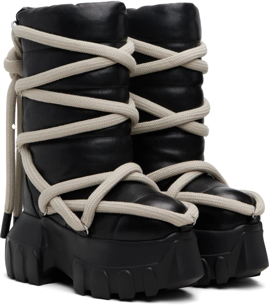 Rick Owens Black Concordians Lunar Mega Tractor Boots 4