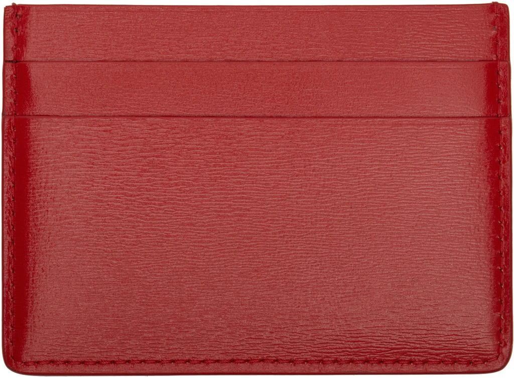 Jil Sander Red Logo Stamp Card Holder 2