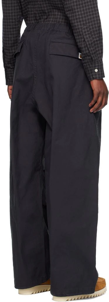Bape Navy Embroidered Trousers 3