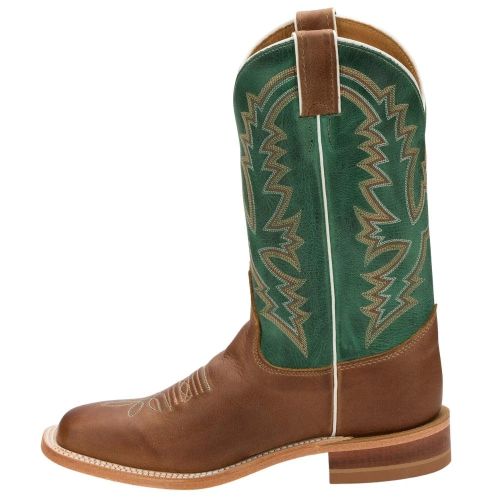Justin Boots Kenedy Embroidered Calf Square Toe Cowboy Boots 3