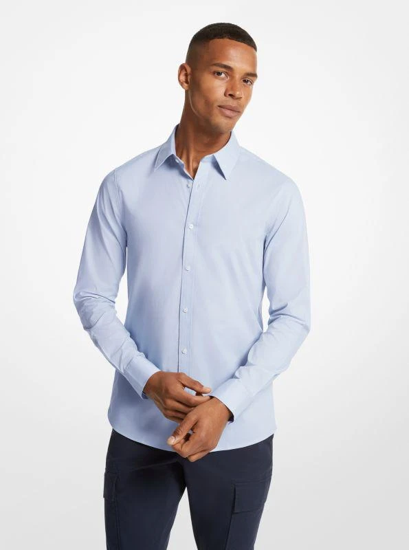 michael_kors Slim-Fit Stretch-Cotton Shirt 1