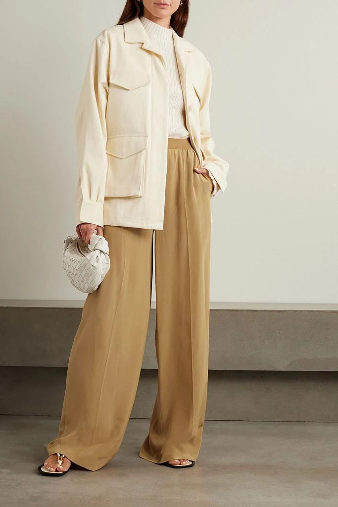 Joseph Hulin pleated silk-crepe wide-leg pants 2
