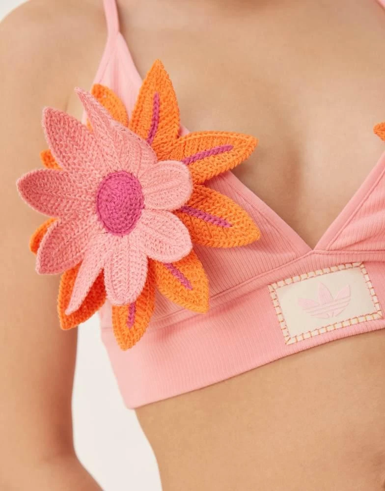 Adidas adidas Originals crochet flower bralet 2