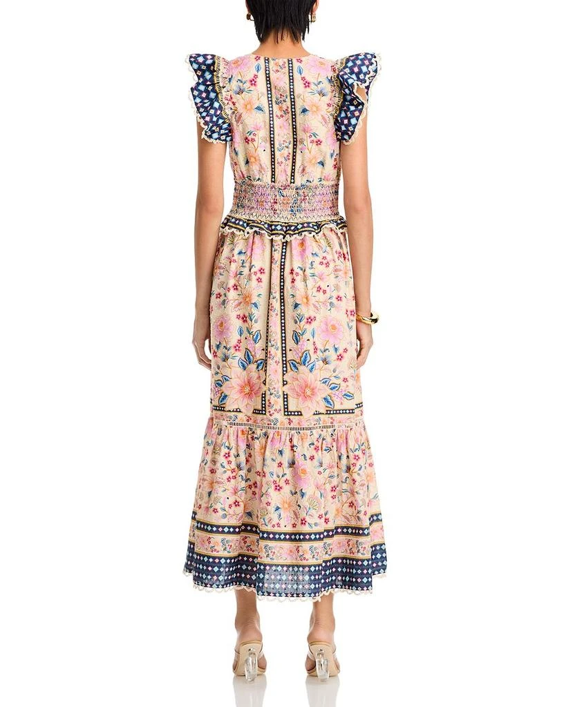 Farm Rio Superbloom Tapestry Cream Maxi Dress 4