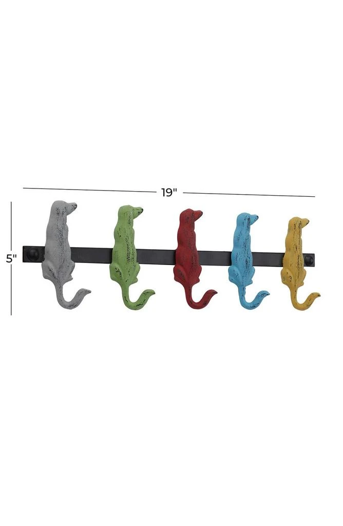 UMA Multicolored Metal 5-Hanger Wall Hook 3