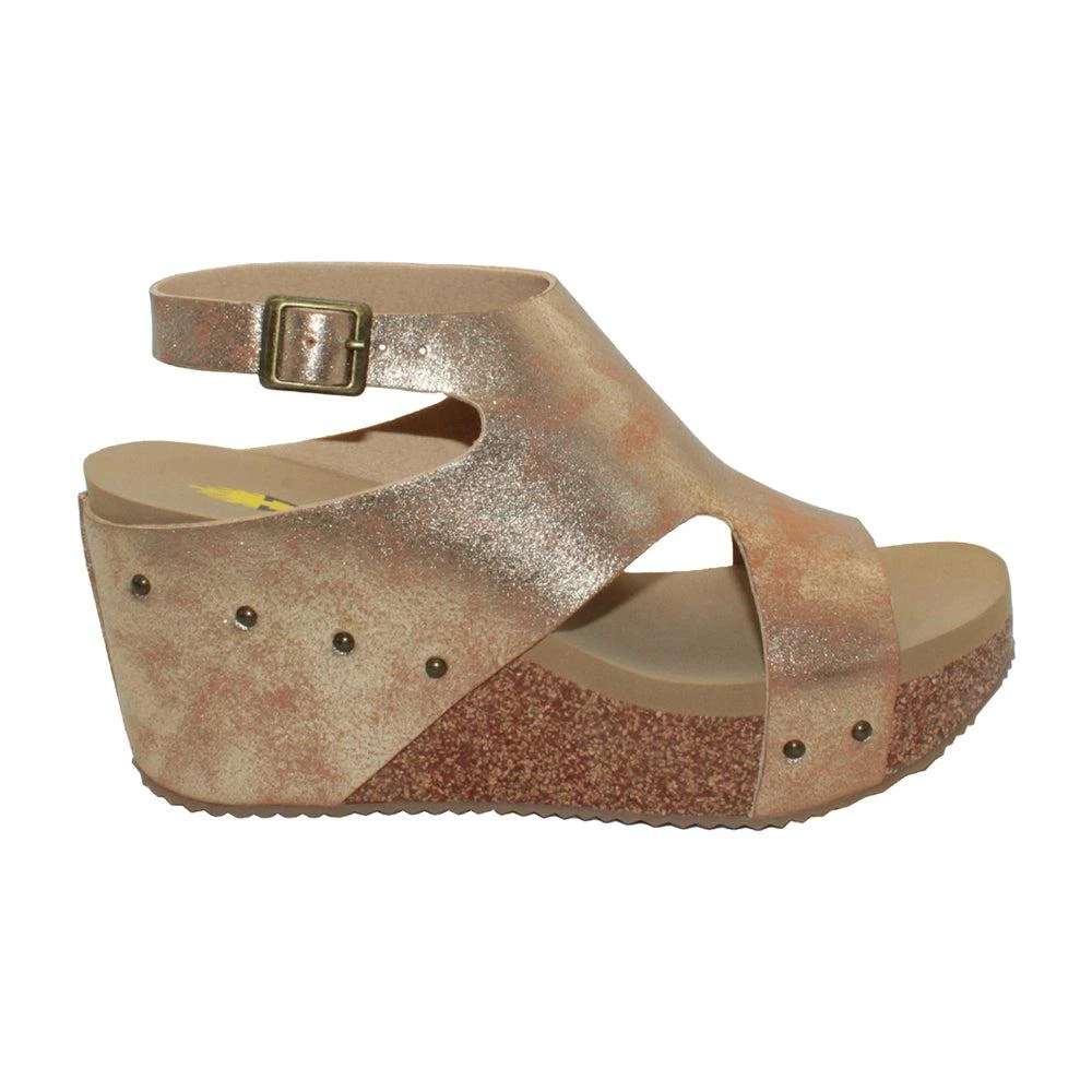 VOLATILE Poolside Ankle Strap Wedge Sandals 1