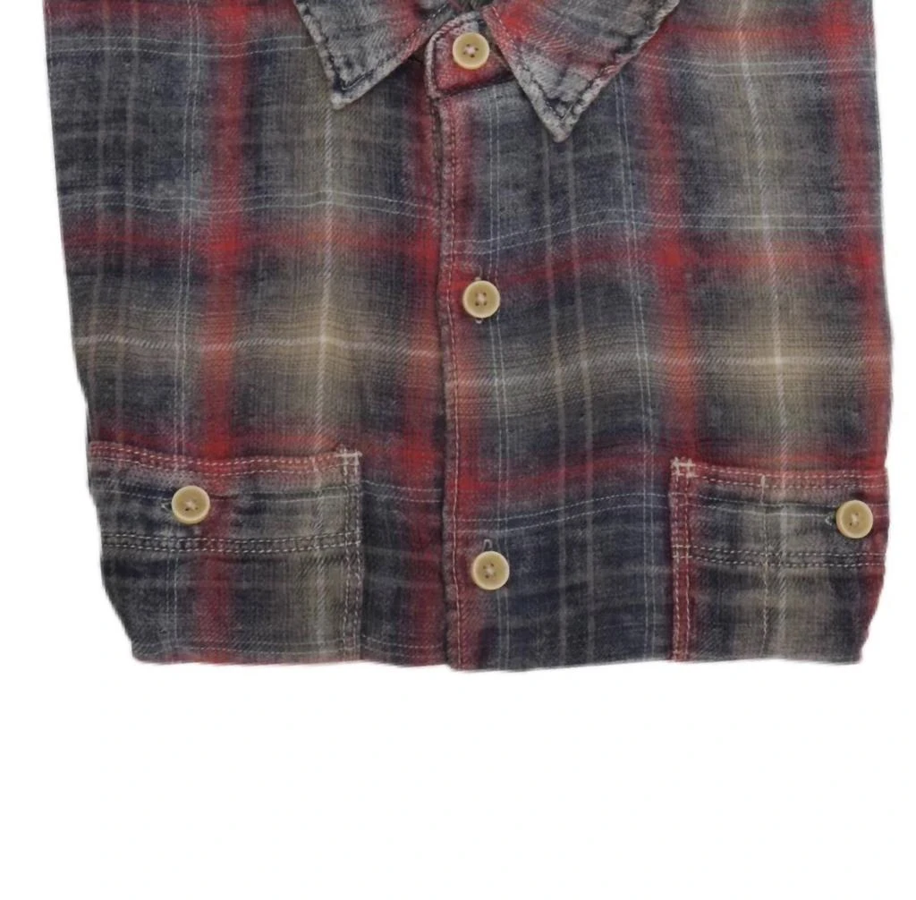 True Grit Men's Redrock 2 Pocket Sport Shirt In Red/indigo 1