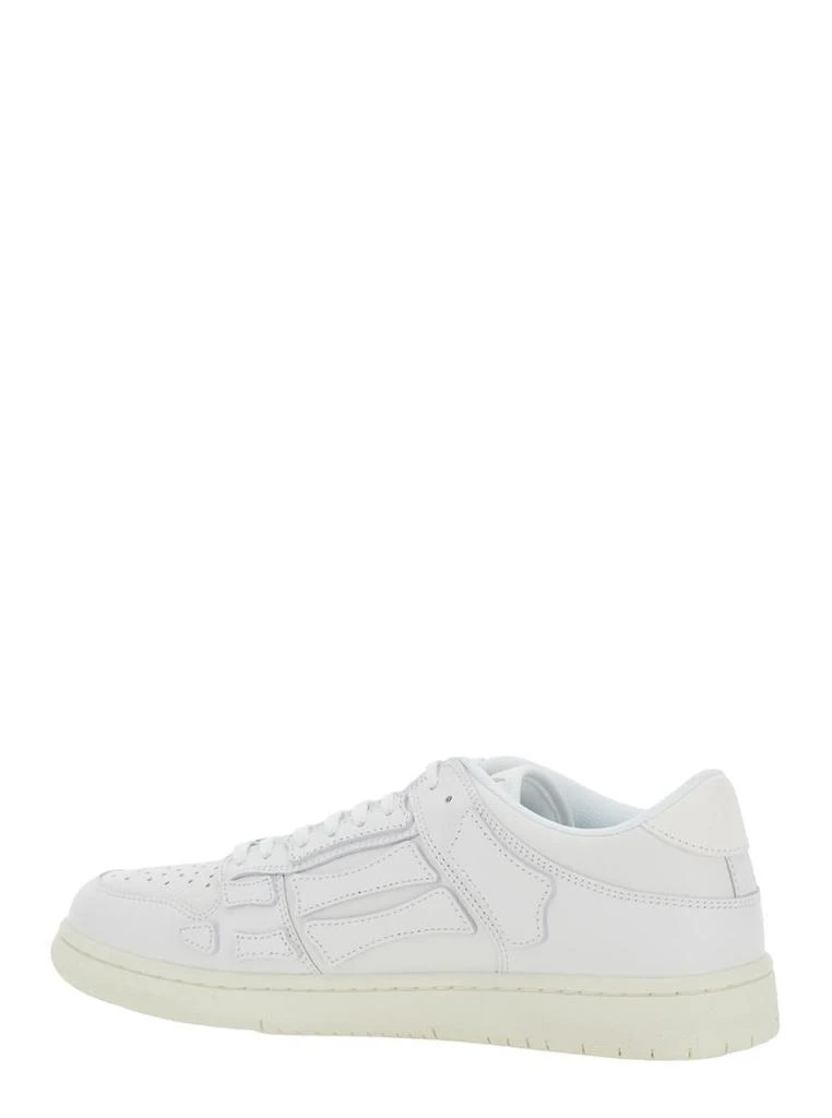 AMIRI 'Skel Top Low' White Sneakers With Skeleton Patch In Leather Man 3
