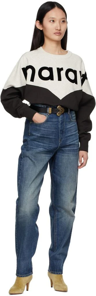 Isabel Marant Grey & Black Houston Sweatshirt 4