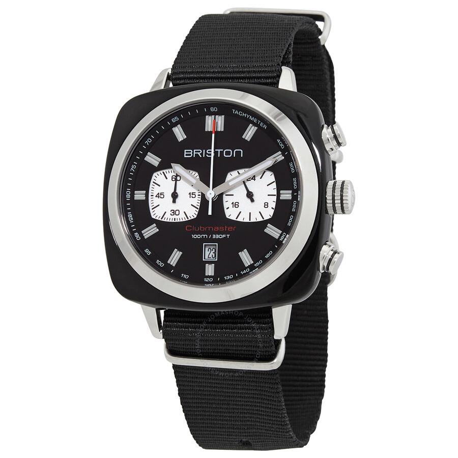 Briston Briston Clubmaster Chronograph Quartz Black Dial Men's Watch 17142.SA.BS.1.NB