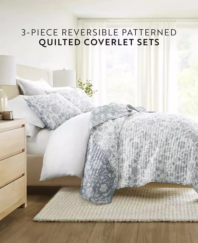IENJOY HOME Textured Floral Reversible 2-Pc. Quilt Set 2