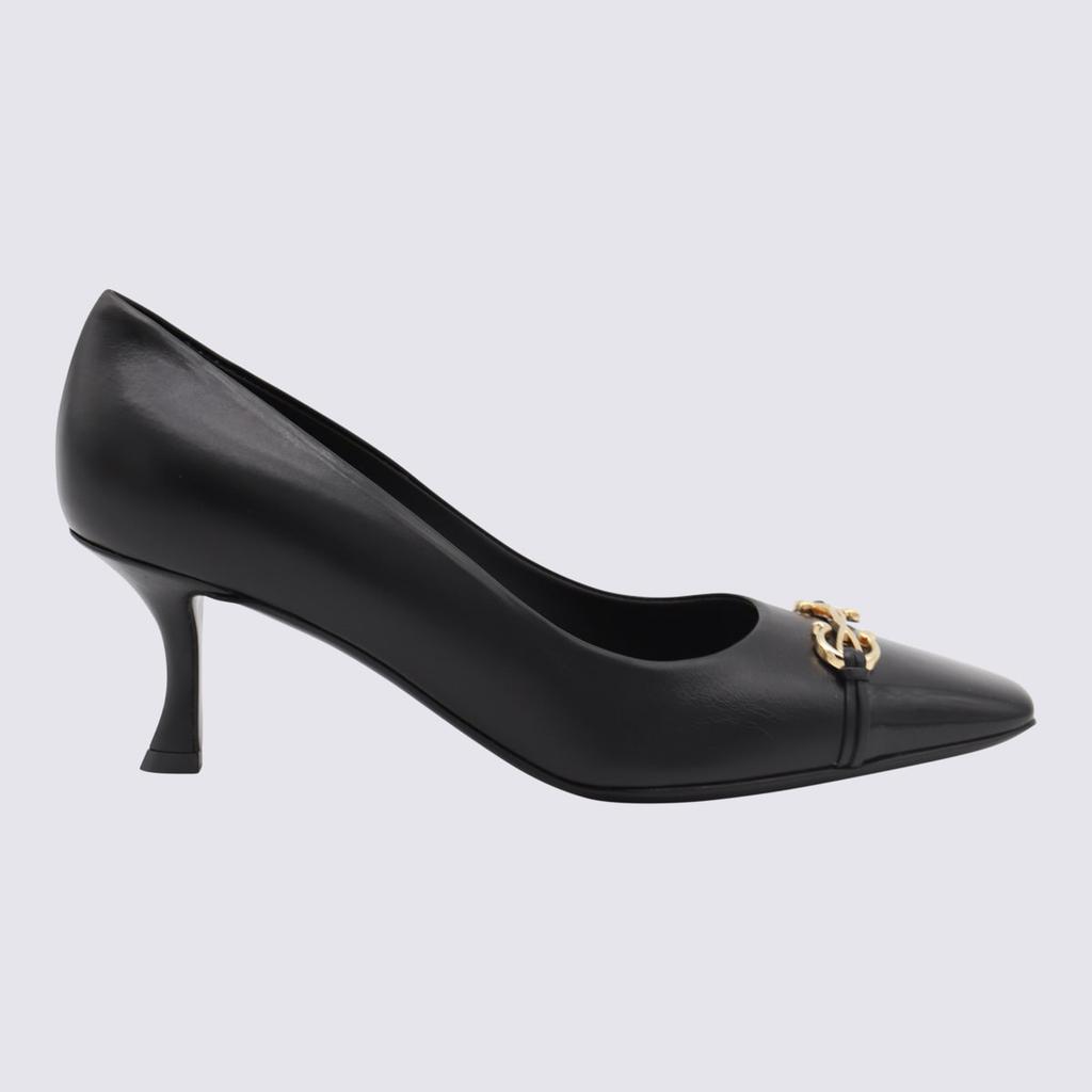 Salvatore Ferragamo Black Leather Pumps - High Heels