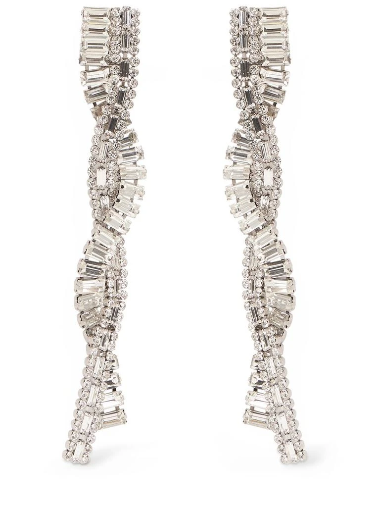 ALESSANDRA RICH Crystal Braid Long Earrings 1