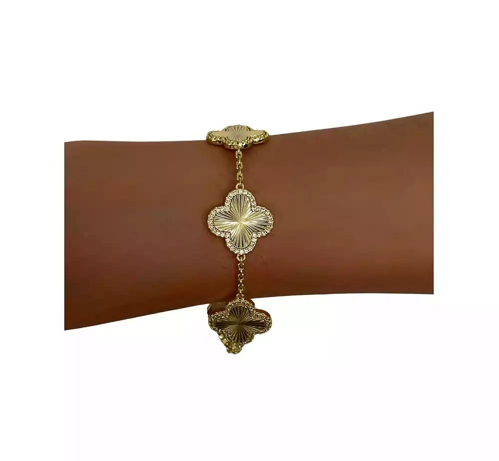 Rivka Friedman 18K Gold Plated Five Station Flower Bracelet 3