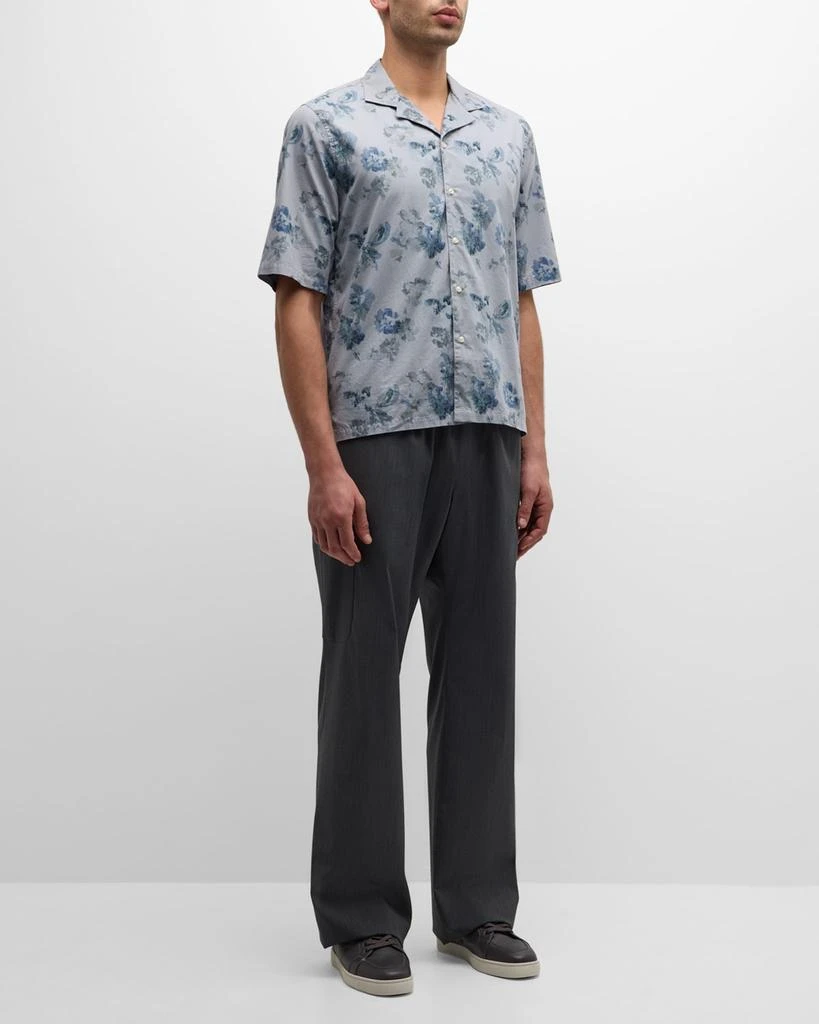 Officine Generale Men's Eren Flower-Print Camp Shirt 3