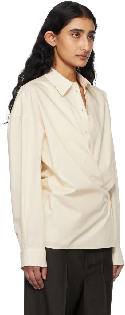 Lemaire Off-White Straight Collar Twisted Shirt 2