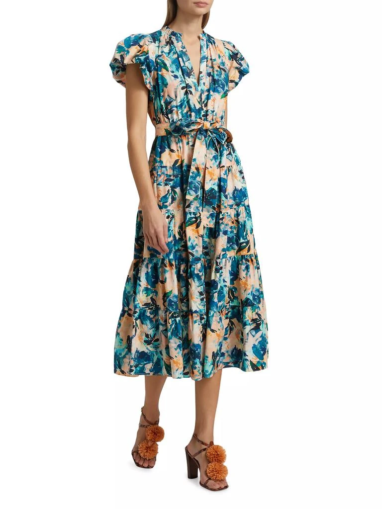 Ulla Johnson Ottilie Floral Cotton Midi-Dress 2