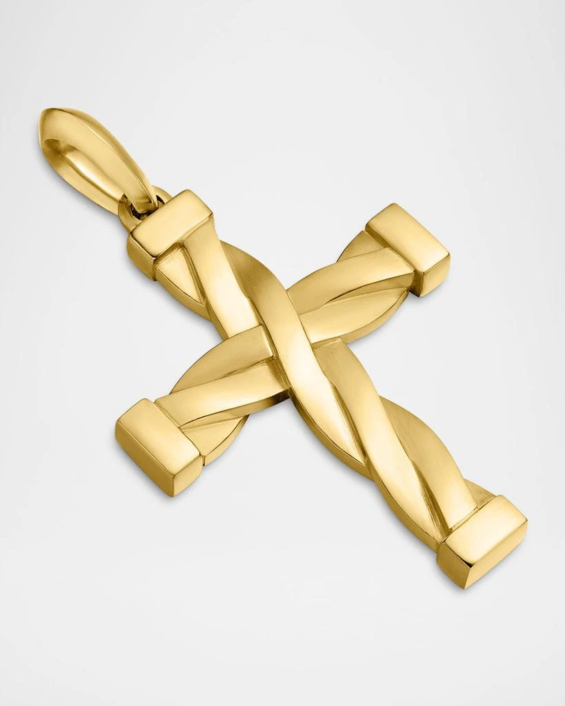 David Yurman DY Helios Cross Pendant in 18K Gold, 36mm 3