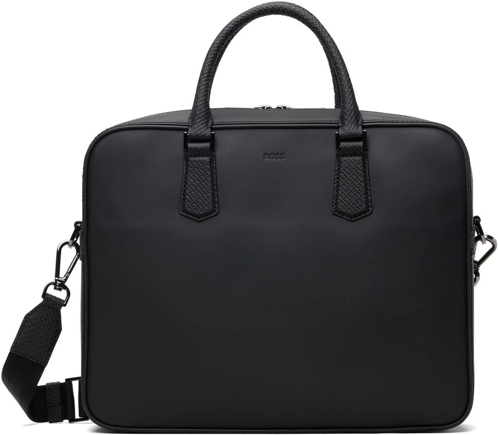 Hugo Boss Black Double B Monogram Trim Briefcase