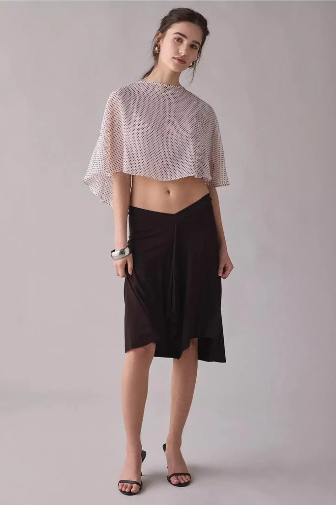 AFRM AFRM Enza Mauve Pin Dot Sheer Cape Top 4