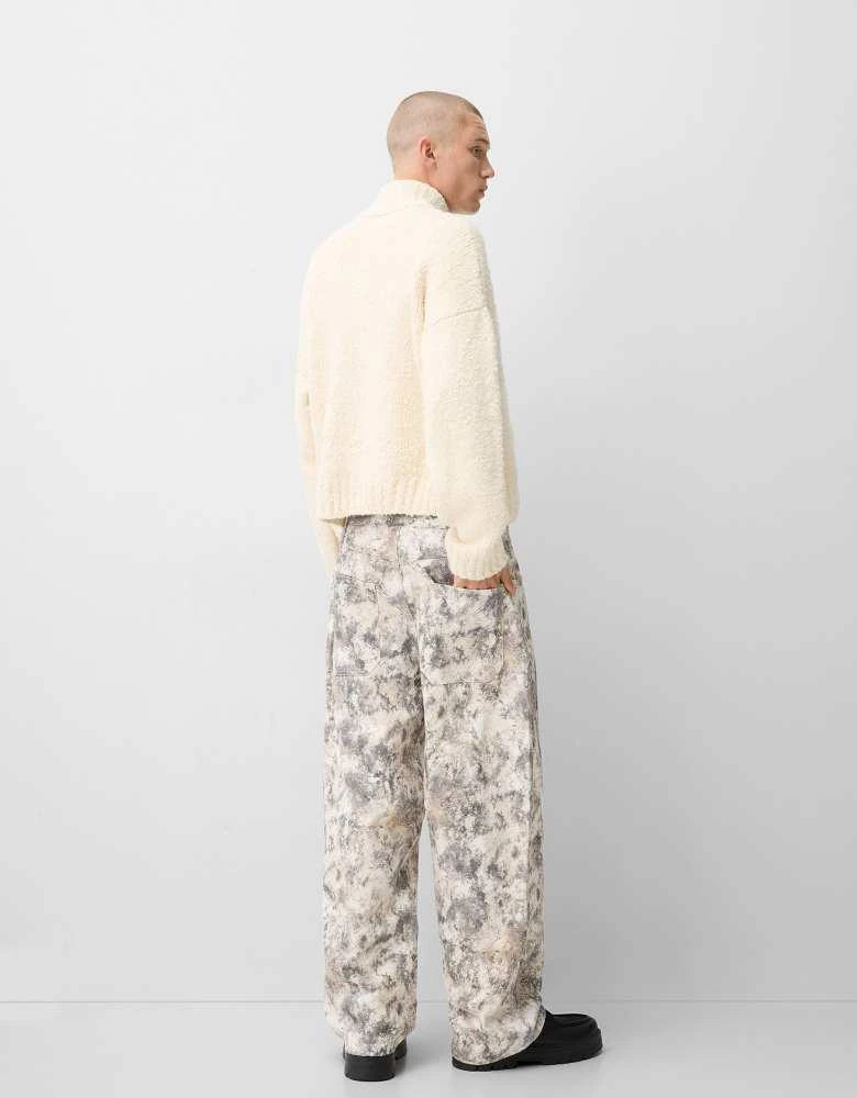 Bershka Bershka Collection textured knitted jumper in ecru 4
