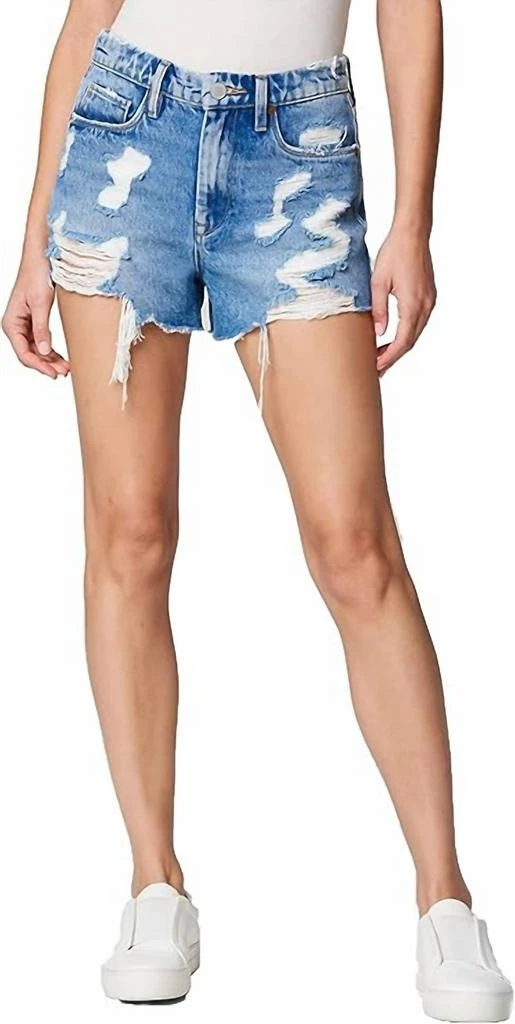 Blank NYC Blanknyc - High rise Denim Short with rip cruise control 1
