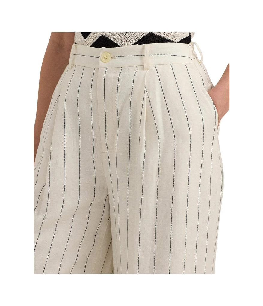 Ralph Lauren Striped Linen-Blend Wide-Leg Pants 3