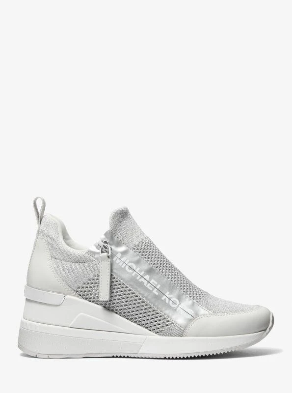 Michael Kors Willis Metallic Stretch Knit Trainer 2