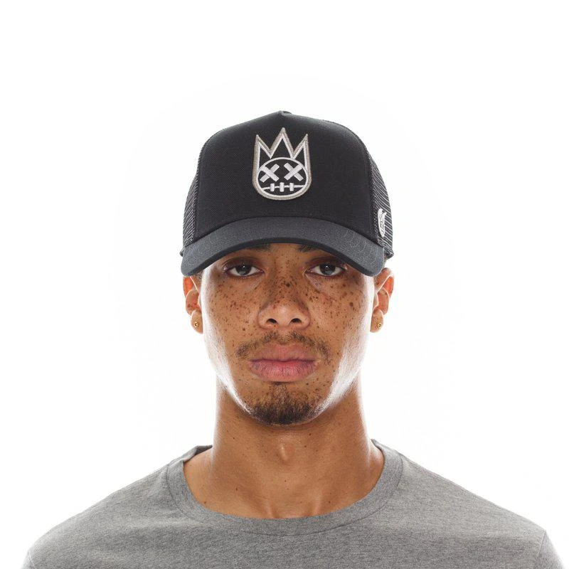 Cult Of Individuality Clean Logo Mesh Back Trucker Curved Visor In Black ONE SIZE ONLY 1