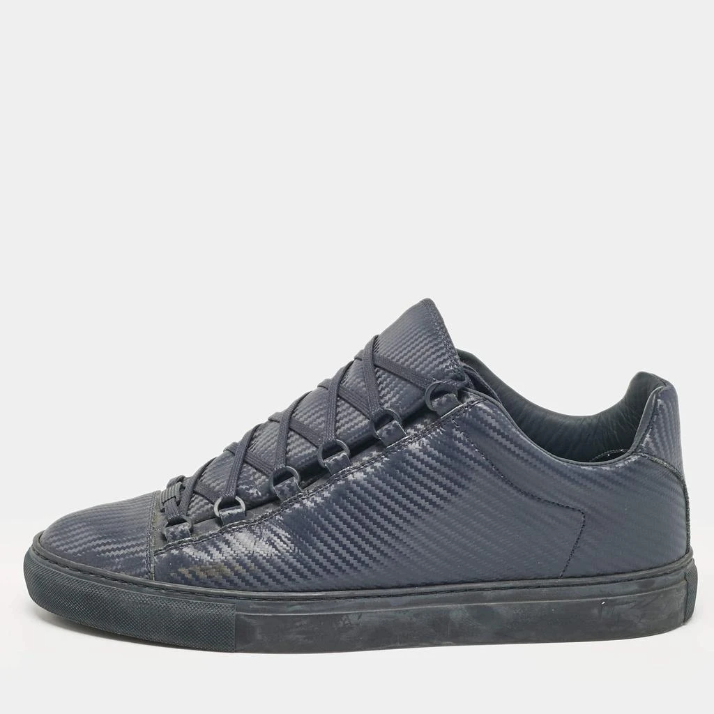 Balenciaga Balenciaga Navy Blue Leather Lace Up Sneakers Size 44 1