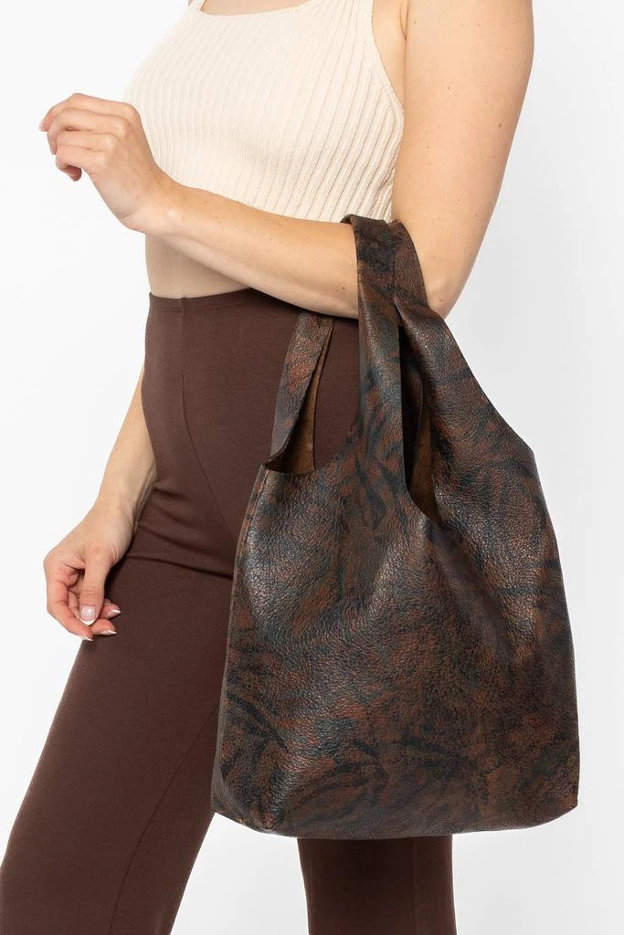 Los Angeles Apparel RLH3405 - Embellished Leather Shopping Bag 32