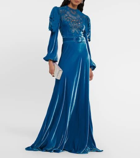 Costarellos Velvet gown 2