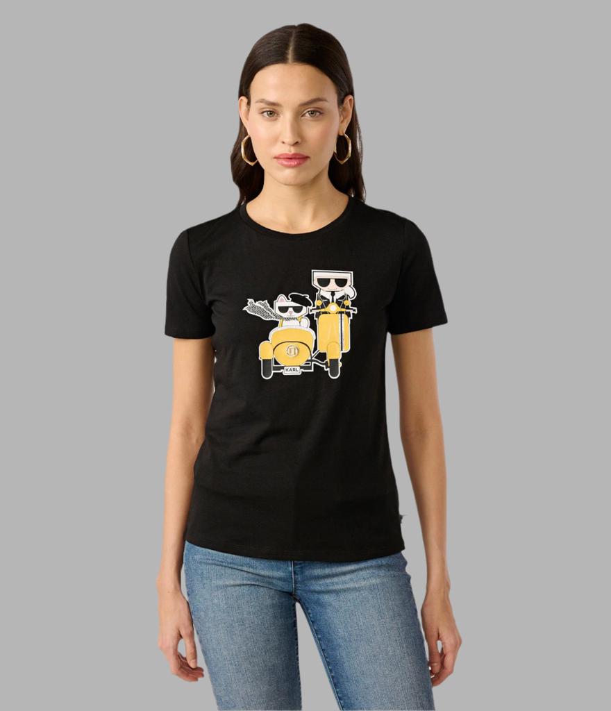 Karl Lagerfeld Paris KARL AND CHOUPETTE MOPED TEE
