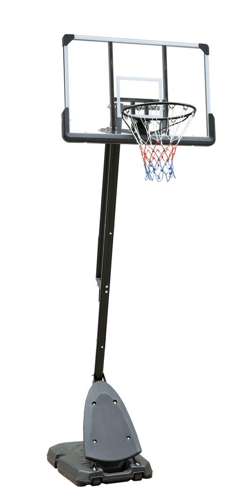 Hooplahz Height Adjustable Basketball Hoop, 7.5 to 10ft Adjustable Basketball Stand with 44 Inch Backboard, Portable Basketball Goal System with Stable Base and Wheels, Use for Outdoor