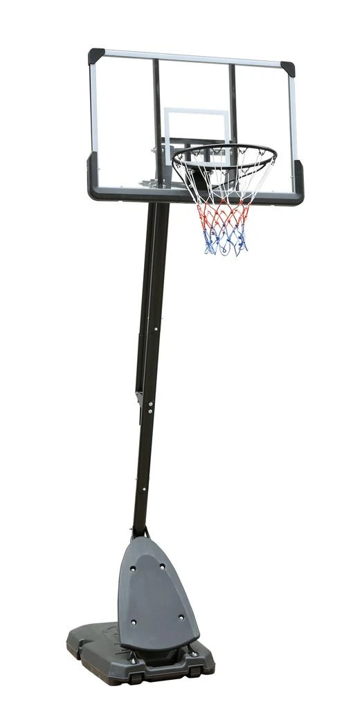 Hooplahz Height Adjustable Basketball Hoop, 7.5 to 10ft Adjustable Basketball Stand with 44 Inch Backboard, Portable Basketball Goal System with Stable Base and Wheels, Use for Outdoor 1