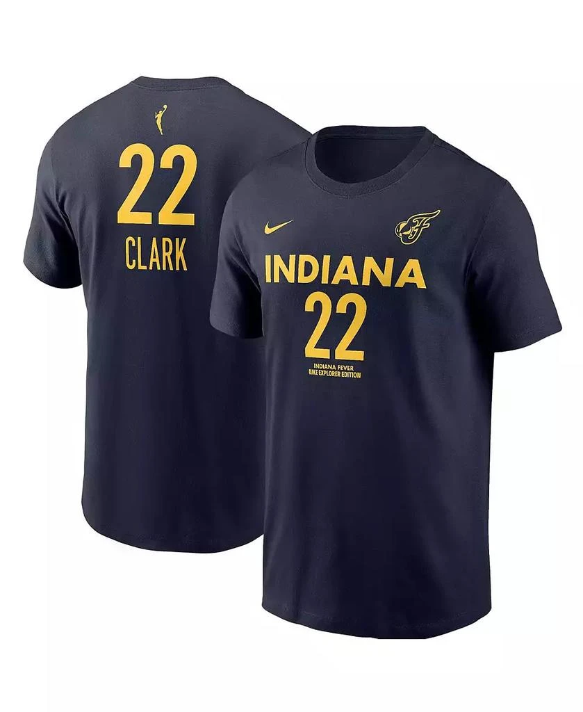 NIKE Men's and Women's Caitlin Clark Navy Indiana Fever 2024 WNBA Draft Explorer Edition Player Name Number T-Shirt 1