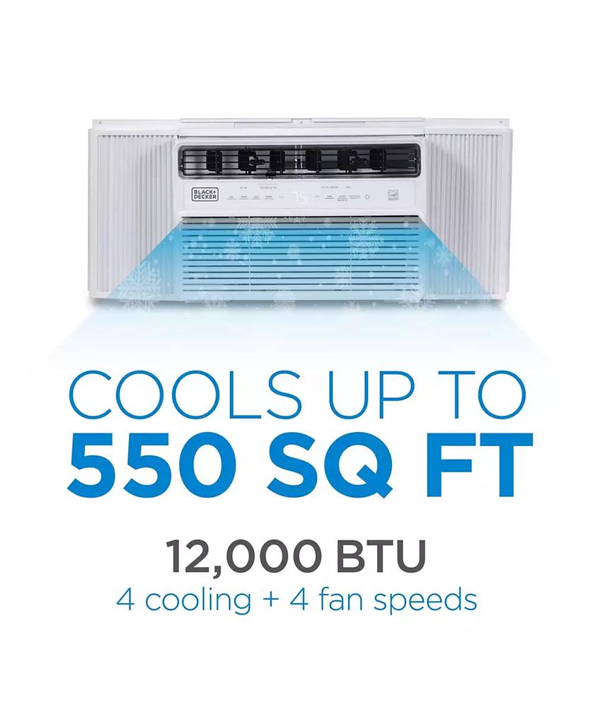 Black & Decker BLACK+DECKER 12,000 BTU Inverter Window Air Conditioner Units for Up To 550 Sq. Ft., ENERGY STAR Rated with Remote Control