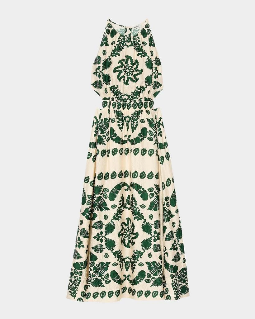 Sandro Hyeres Floral Midi Dress 1